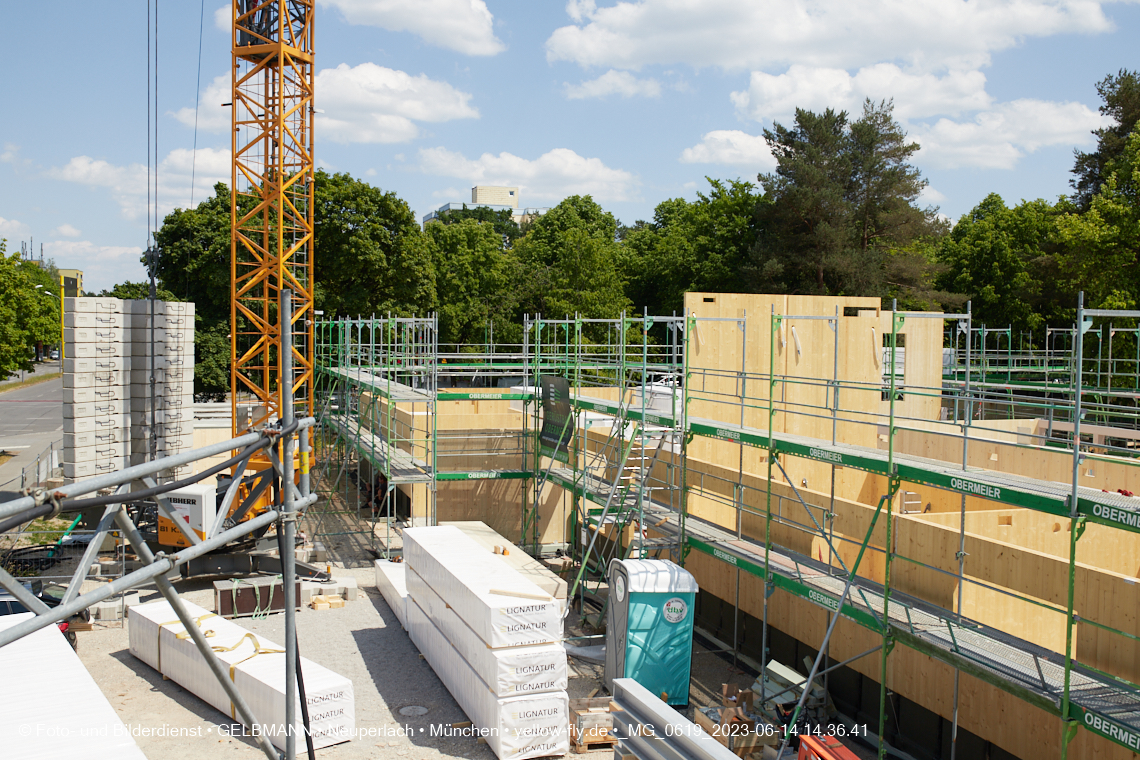 15.06.2023 - Neubau des Kindergartens und Hort für Kinder in der Quiddestraße in Neuperlach